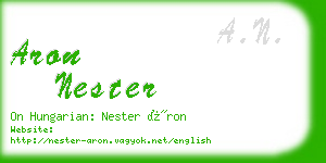 aron nester business card